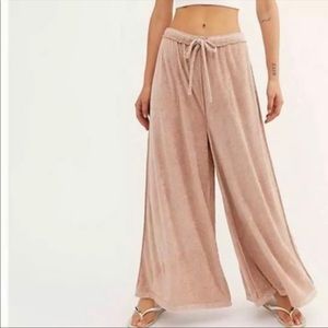 Free People Make it Maxi Wide Leg Pants Soft Flowy